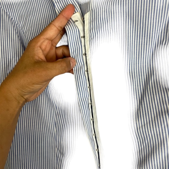 pinned stripped button up shirt - Picture 4 of 8